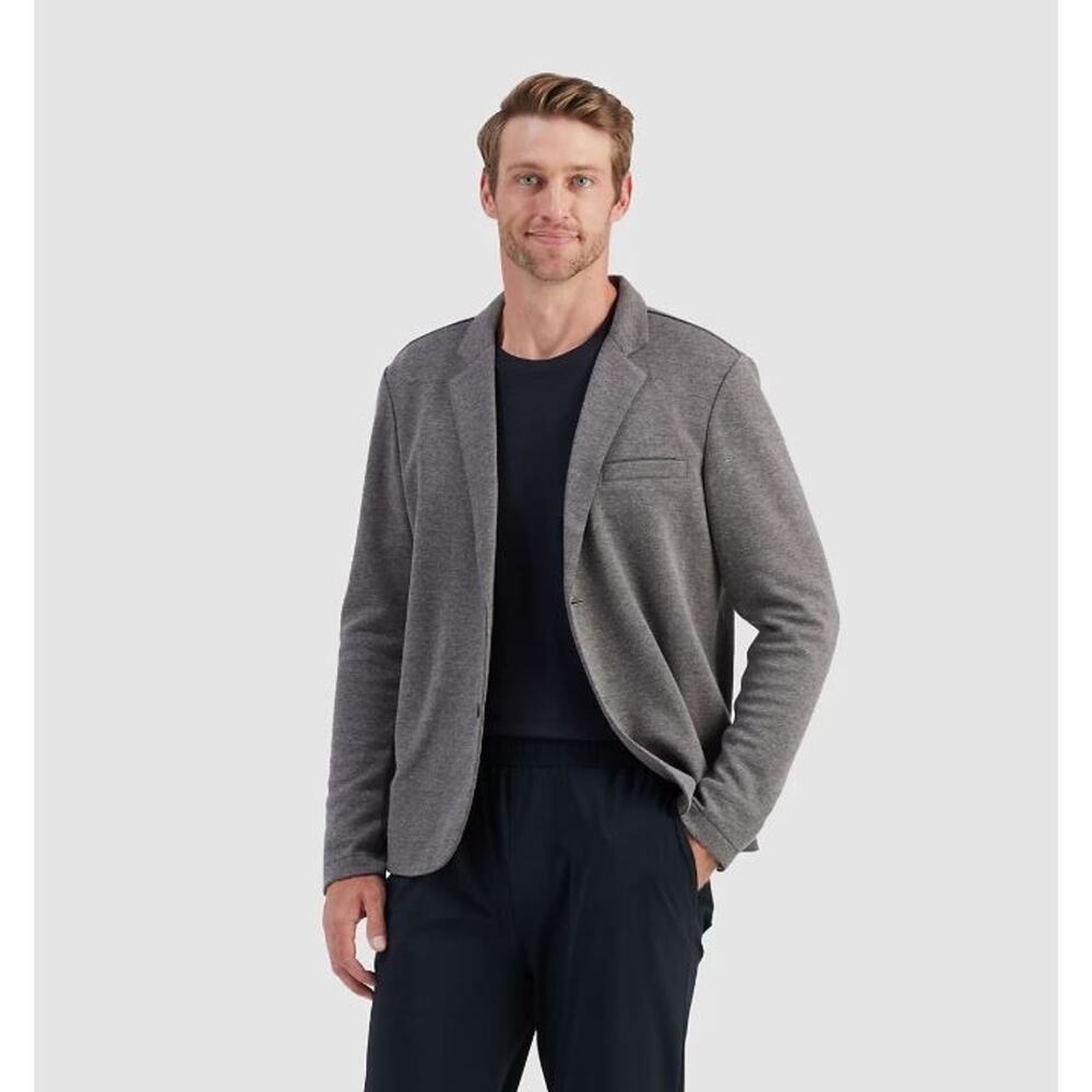 R.O.W Men's Polyester Blend Brody Two Button Blazer in Charcoal Grey Large $60‎